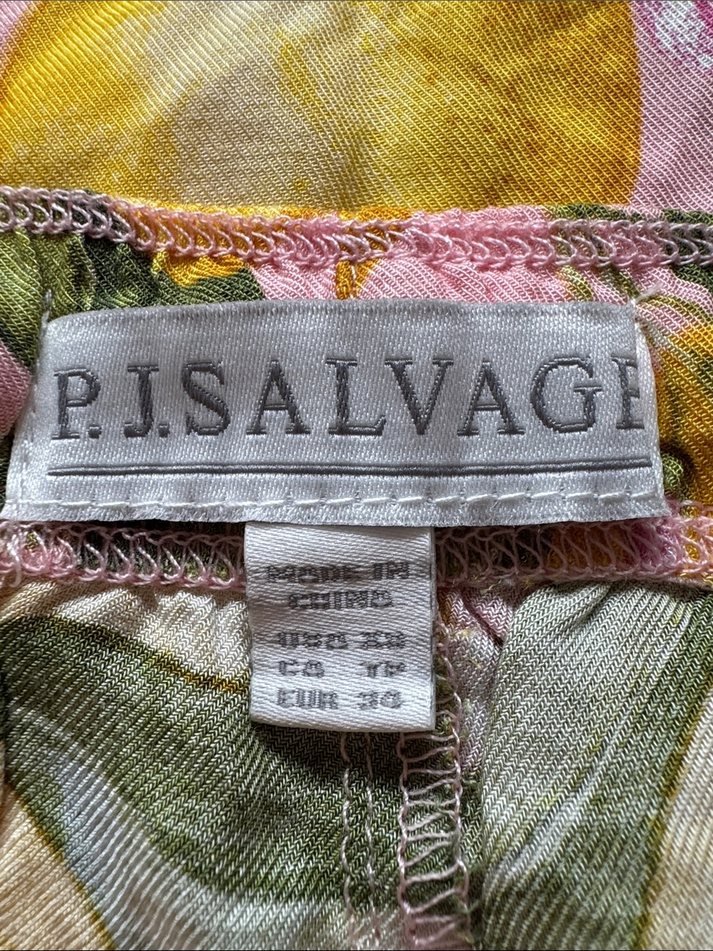PJ Salvage Pink Stripes with Lemon Print Cotton Camisole & Shorts Sleep Set- XS - Picture 2 of 7